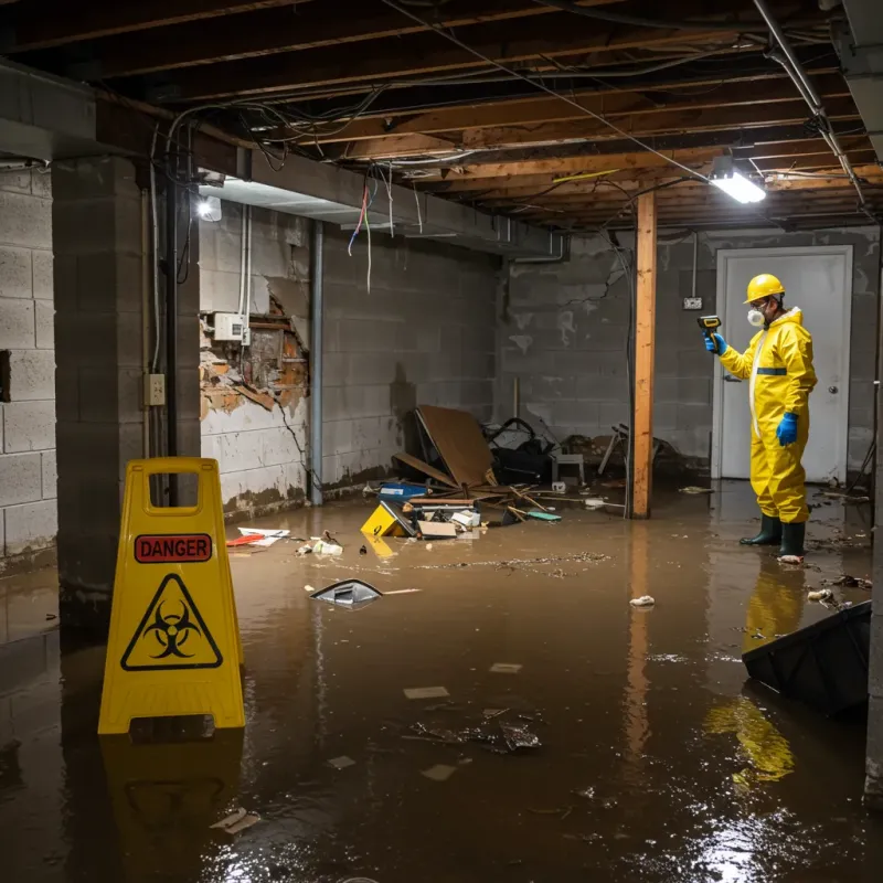 Flooded Basement Electrical Hazard in Centerville, PA Property