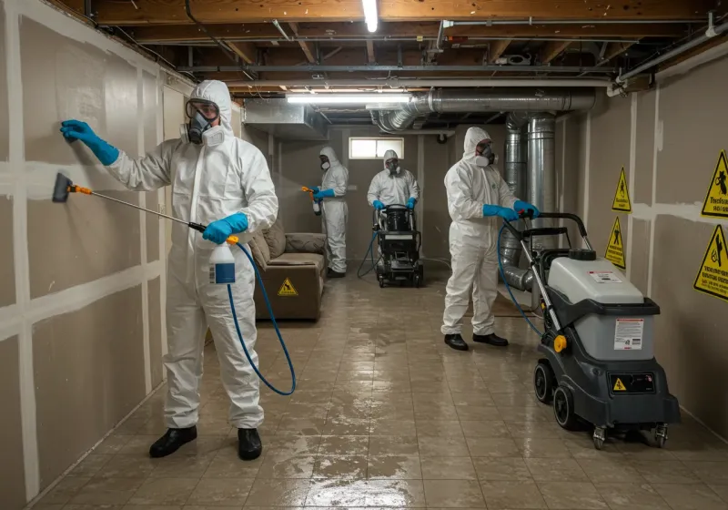 Basement Moisture Removal and Structural Drying process in Centerville, PA